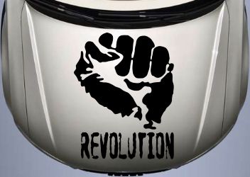 Виниловая наклейка на капот -  Revolution