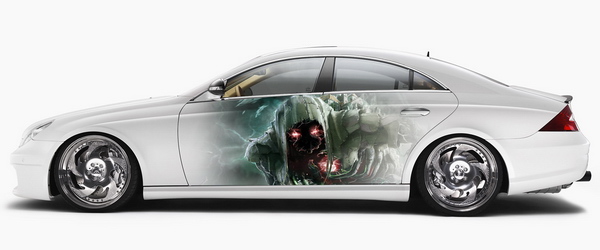 Винилография на светлый авто - Fantasy Art Horror