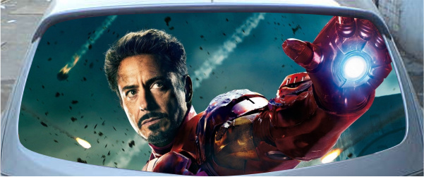Винилография на заднее стекло - Iron man