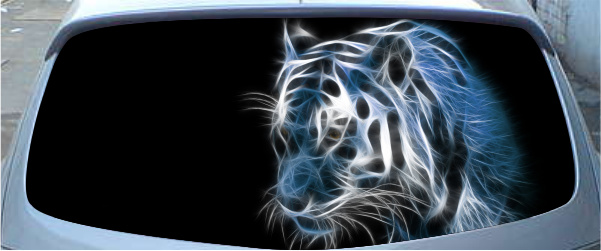 Винилография на заднее стекло - Neon Tiger